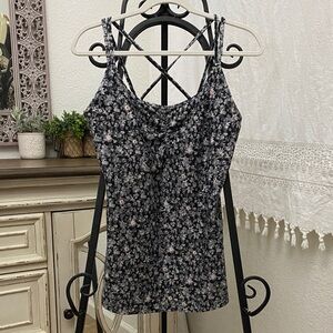 CALIA by Carrie Underwood Floral Black Camisole